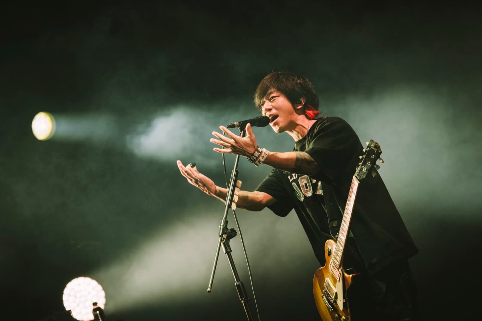 ELLEGARDEN vocalist Hosomi Takeshi performing at FIREBALL Fest.